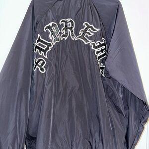 Supreme Old English Arc Coaches  Black Jacket Size Large
